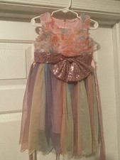 TODDLER GIRL  S RAINBOW PRINCESS DRESS SIZE 3T/100