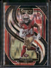 2024 Panini Select #157 Fred Warner Black & Red Prizm Shock