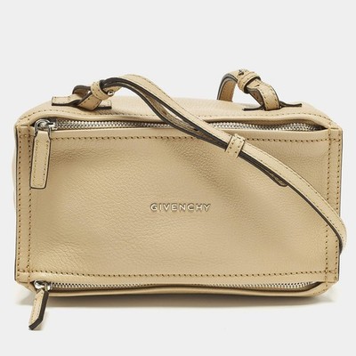 Givenchy Pandora Schultertasche Mini Beige Leder