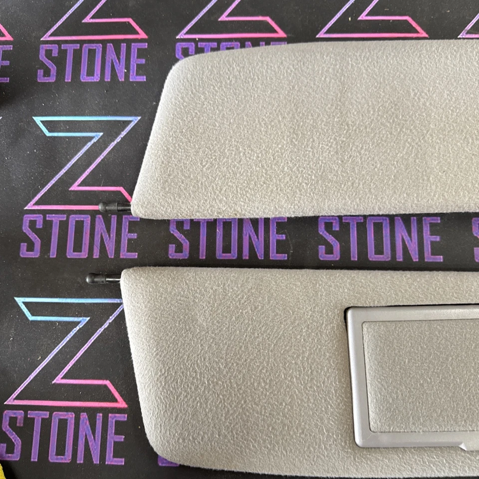 79-93 DODGE RAM VAN B250 B350 SUNVISOR SHADE SET SUN VISORS PAIR GRAY CLOTH - Image 2 of 4