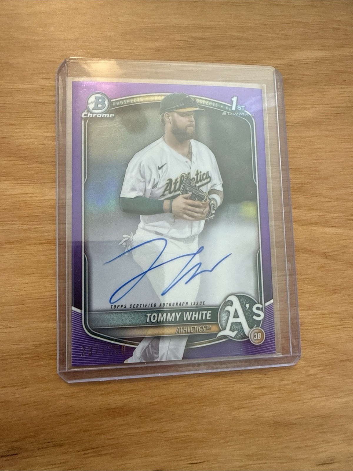 2025 Bowman Chrome Tommy White PURPLE Auto 1st, /250, #CPA-TWH
