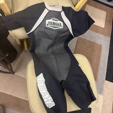 Mens Yamaha Waverunner Shorty Neoprene 2mm Wetsuit Size Large Grey Black