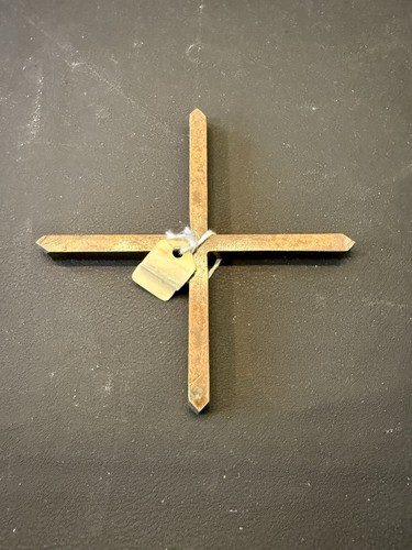 Vintage Letterpress Printer Spacer Cross Quoin Furniture Tool 4”