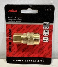 Milton M Style Coupler 1/4" Female NPT Brass Body Kwick Change Coupler S-715
