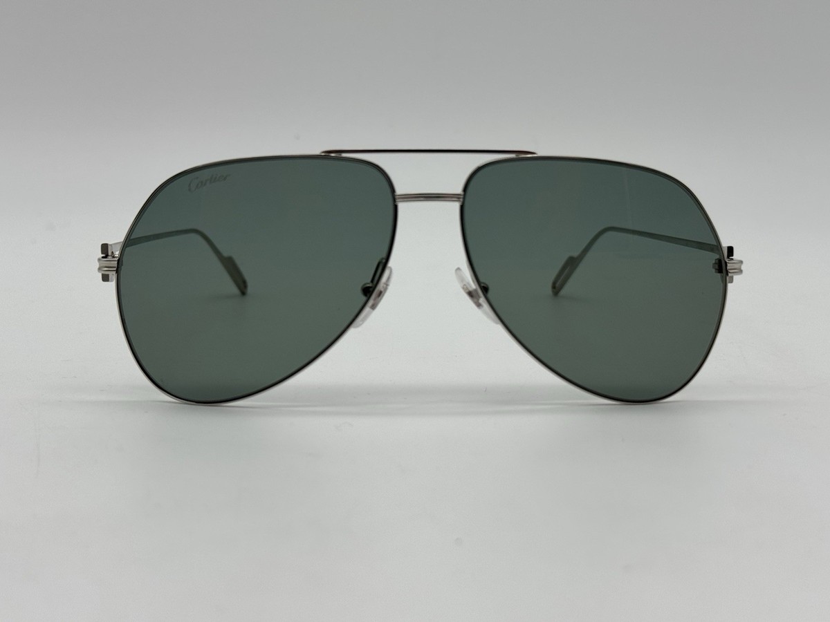 PREMIERE C DE CARTIER PILOT SHAPE SLVR SUNGLASSES CT0110S  display picture 1
