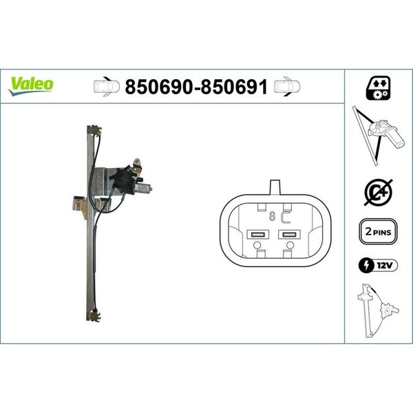 Valeo 850691 Fensterheber FüR Mercedes Benz VW-image