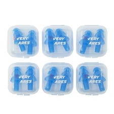 Silicone Swimming Earplugs, 6 Pairs, Comfortable, Waterproof, Ear Plugs Swimm...