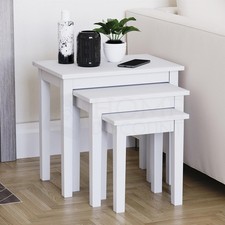 Wooden Nested Nesting Nest of Tables Set of 2 3 Coffee Side Table Living Room