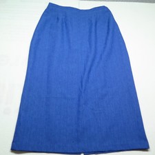 Sag Harbor Womens Blue Long Modesty Skirt Size 18 35" Long Polyester