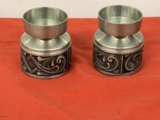 SELAND PEWTER (NORWAY)  --   CANDLE HOLDERS   --  2