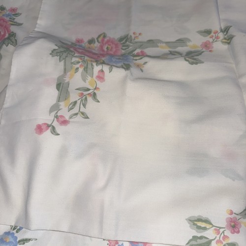 Set lenzuola completo 4 pezzi vintage Cannon Monticello Dura-Soft floreale fiori rosa - Foto 8 di 9
