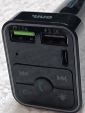 Onn Bluetooth Black LED FM Transmitter Car Charger LCD Screen Model 100079037