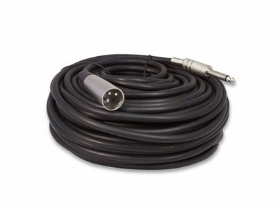 100 Foot XLR Male 3 Pin to 1/4'' Mono Microphone Cable, Unbalanced 100 Ft