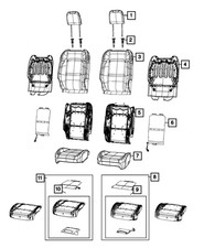 Genuine Mopar Front Seat Back Cover Right 7EQ64LA3AA