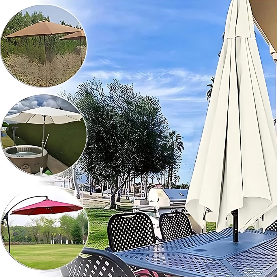 Garden Beach Umbrella 3m UV Protection Cantilever Parasol Outdoor Patio Shade DE - Bild 4 von 4