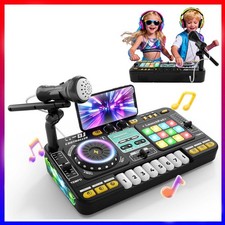DJ Mischpult Kinder DJ Controller DJ Mixer Musikinstrumente mit Mikrofon Licht