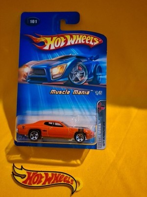 HOT WHEELS ORANGE '71 PLYMOUTH GTX, MUSCLE MANIA 1/5  #101  A4