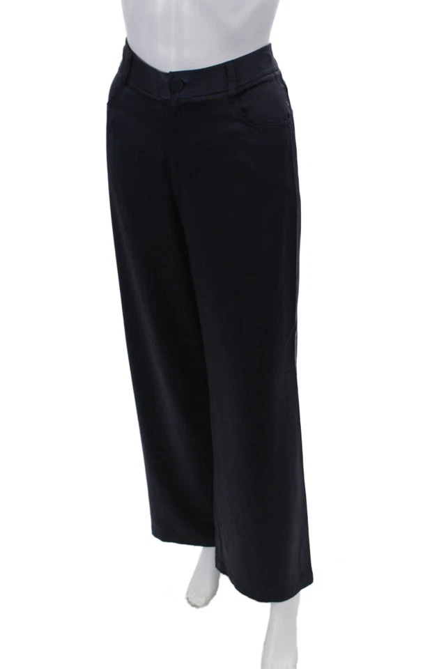 Drew Womens Amyra Mid-Rise Zippered Casual Wide-Leg Pants Blue Size 2 - Image 2 of 4