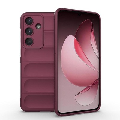 Samsung Galaxy S25 FE 5G Flanell Magic Shield TPU Hülle Weinrot
