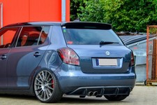 Diffuser addon with ribs / Fins for Rear BumperSkoda Fabia RS 5J 10-14