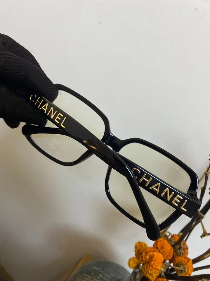 Chanel sunglasses black rectangular frame clear glasses 5408/56-17-140 - Image 3 of 4