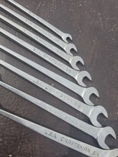 USA Craftsman Set of 8 SAE Wrenches Cross-Force Twisted Handles 5/16-3/4