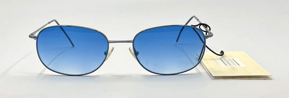 Giorgio Armani GA22 Vintage Sunglasses w/ Solid Blue Second Chance Custom Lenses - Image 3 of 4
