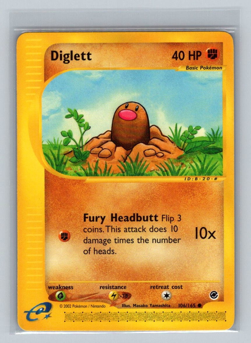 Diglett Pokemon Trading Card Game Expedition 106/165 NM