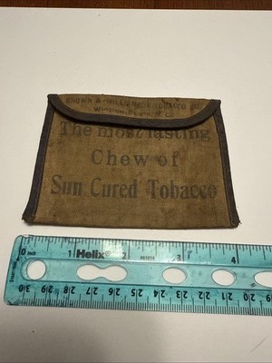 30 gram pouch of tobacco VINTAGE ADVERTISING Tobacco Pouch Empty Wheat Bread Brown Williamson  Winston