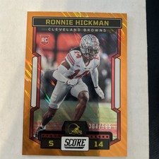 Ronnie Hickman RC NFL Score 2023 Orange Lava /565 Cleveland Browns