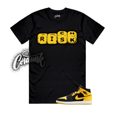 1 New Love Black Varsity Maize Yellow White 2025 T Shirt Match Match RISK