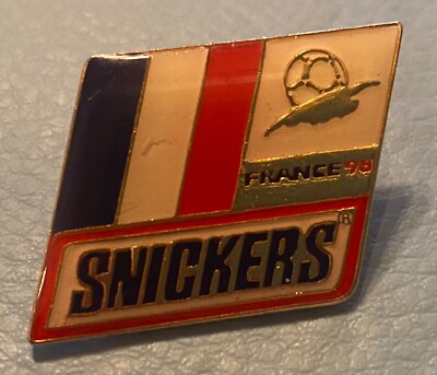 FRANCE 1998 WORLD CUP SOCCER - SNICKERS FRANCE FLAG SPONSOR PIN | eBay