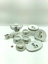 FAO Schwarz Porcelain Tea Set Black Poodle Big Eyes Girl 20 Pieces Japan Pretend