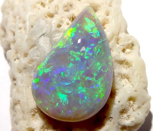 9,18 ct. GEM Dark Opal Electric Grün-Gold-Orange Color + Video Flashfire-Opals - Picture 7 of 7