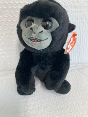 Ty Beanie Baby   Bo The Silver Back 6'' Gorilla Plush New MWMT's