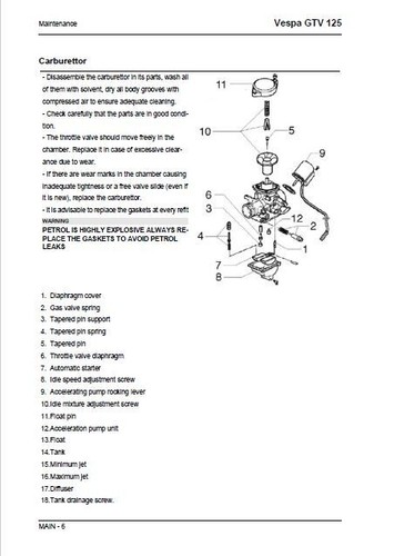 Vespa GTV 125 GTV125 Service Repair Workshop Manual USB 2011 - 2012 - Picture 4 of 11