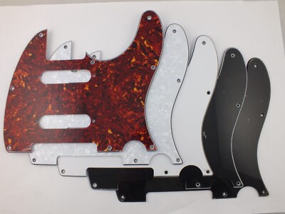 KRATZPLATTE Schlagbrett mit 2 Strat Tonabnehmern Quo Style passend für TELECASTER Gitarre