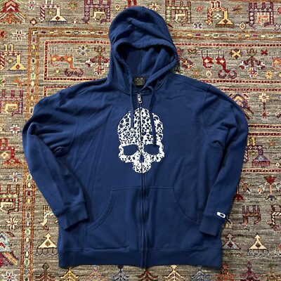 Oakley Mens Sweatshirt Hoodie size XL navy Full Zip Sunglass