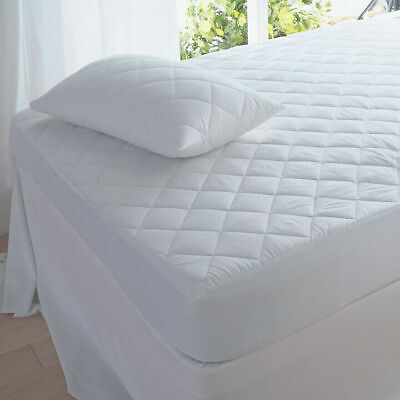 Micro Percale Luxury Quilted Mattress Protectors Pillow Protectors All Sizes
