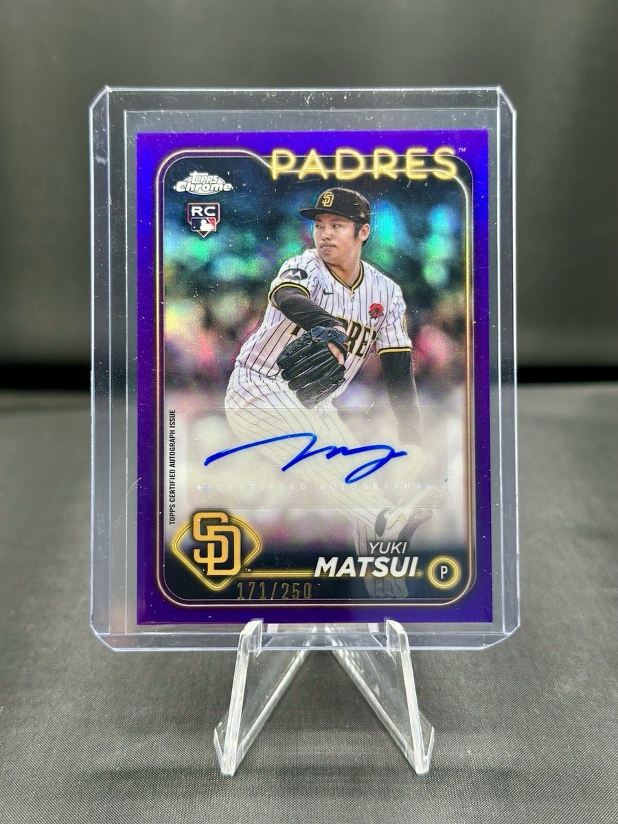 2024 Topps Chrome Update YUKI MATSUI Rookie Purple Refractor Auto