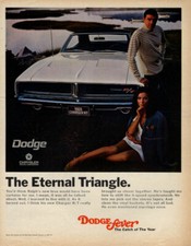 The Eternal Triangle - Ralph's new love - Dodge Charger R/T ad 1969 LK