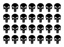 The Punisher Small 1" Skull Vinyl Decals Phone Laptop Gun Helmet Stickers Sheet