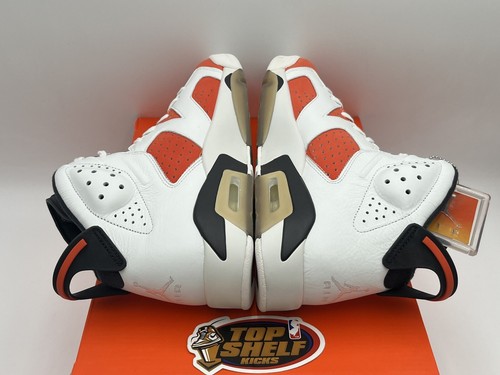 New Air Jordan 6 Gatorade 2017 Size 8.5 Rare Retro Authentic White Orange MJ OG - Picture 7 of 12