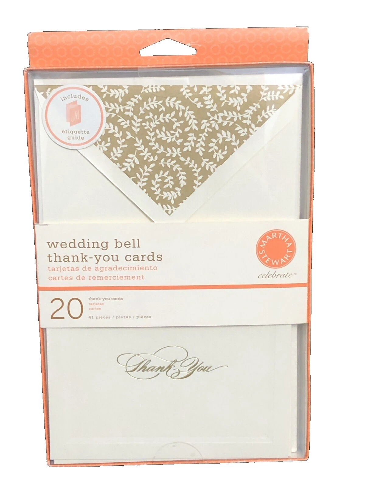 Tarjetas Agradecimiento Boda Martha Stewart
