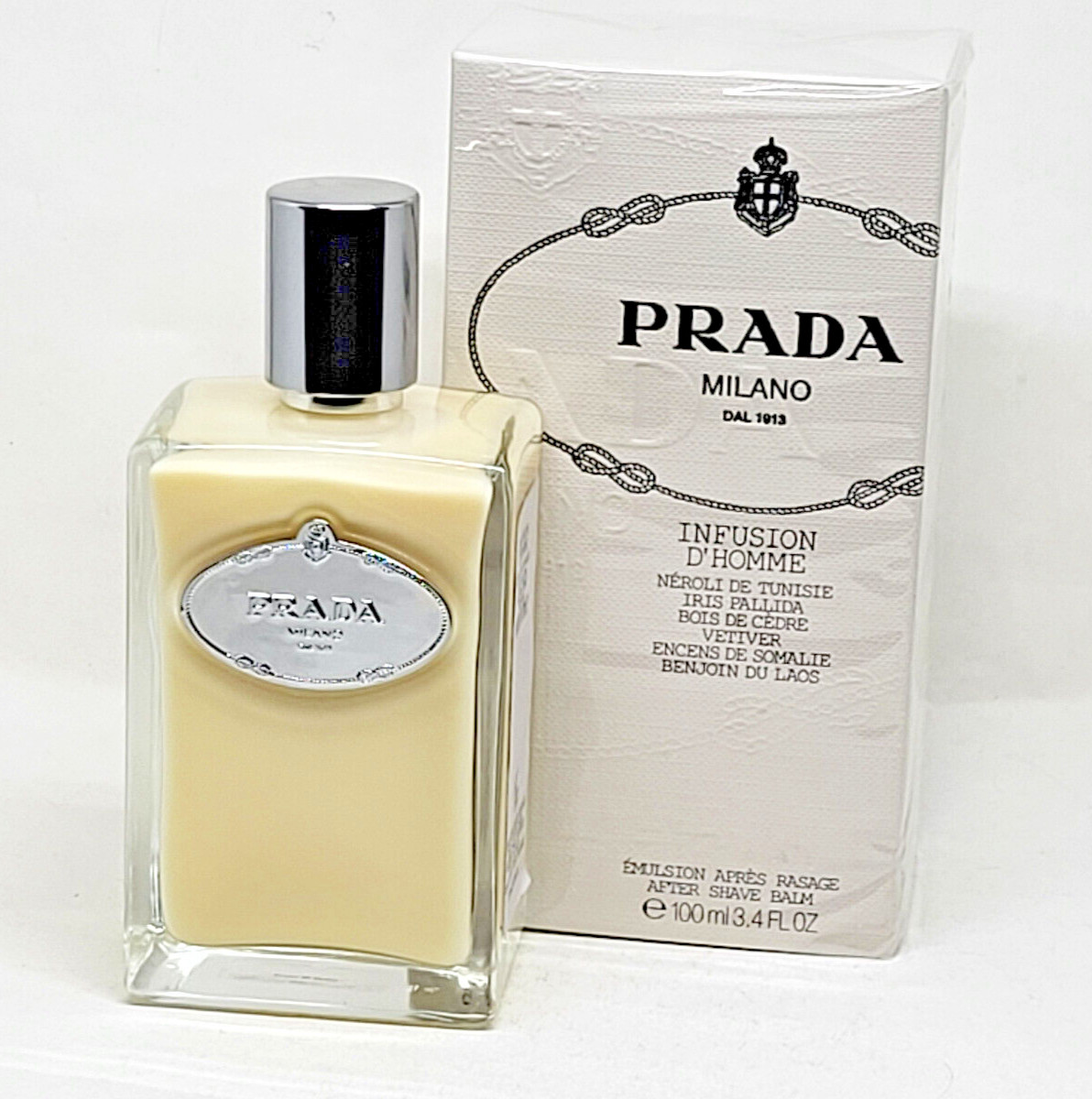 Prada Milano Infusion D'Homme Prada Aftershave Blam for Men 3.4 Oz 100ml SEALED