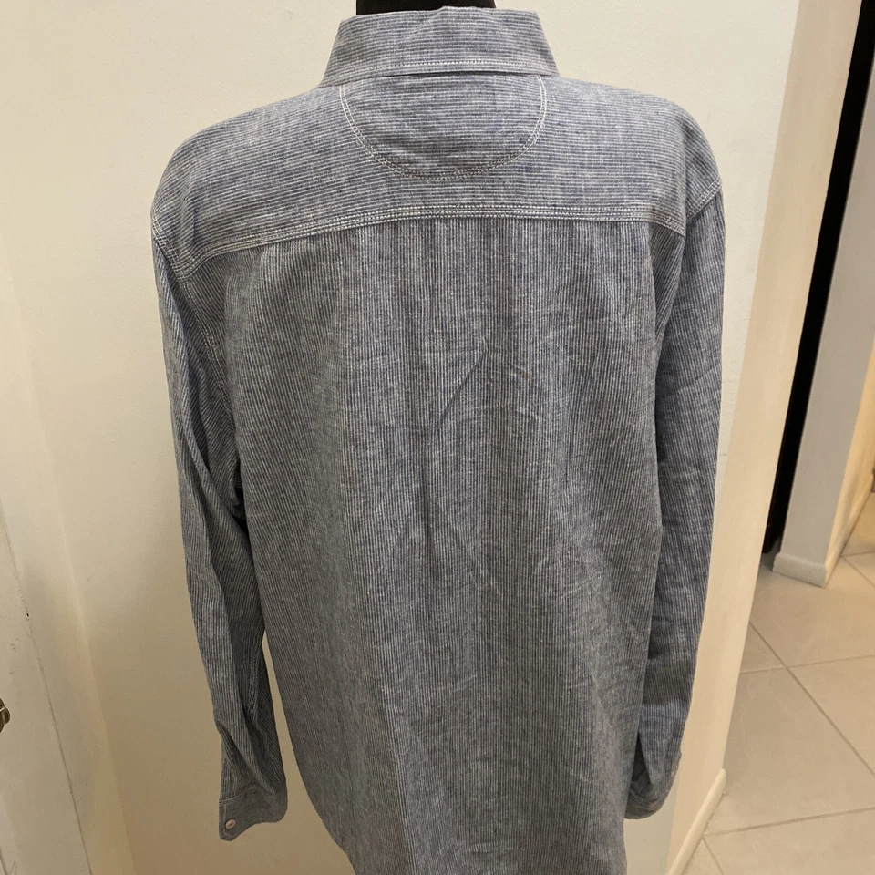 Camisa para mujer CONVERSE One Star manga larga azul talla XL bolsillos Foto 4 de 4