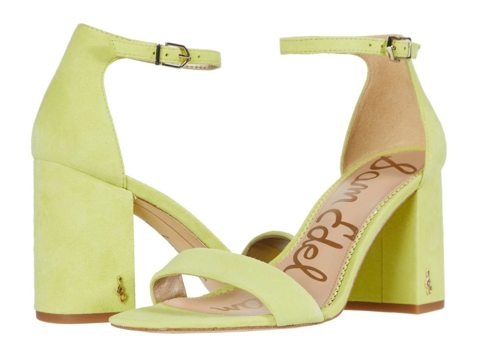 Sam Edelman Daniella Lime Suede Leather Open Toe Block Heel Sandal New Size  8 17113739154 | eBay