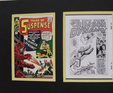Production Art Splash Page DON HECK Tales of Suspense #46 matted w/cover print