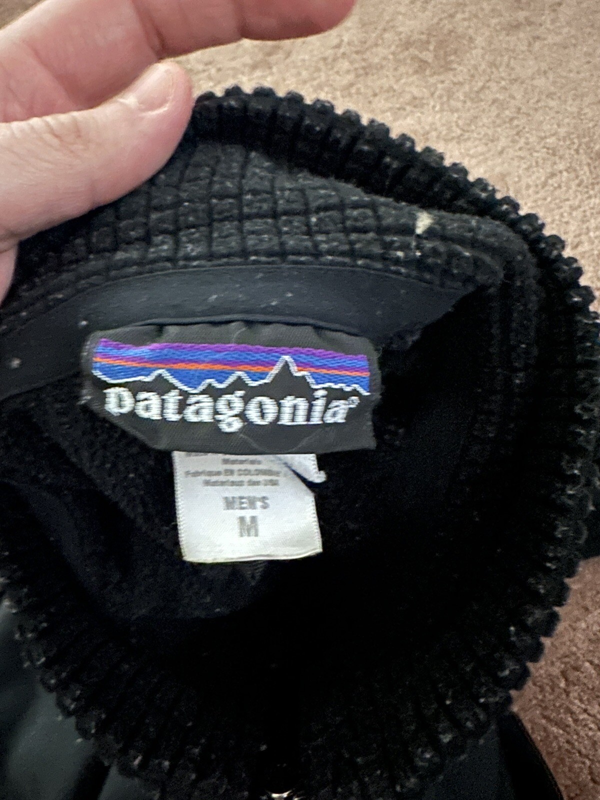 Fleece Jacket Medium Polyester Black 20855S7 Pata… - image 4