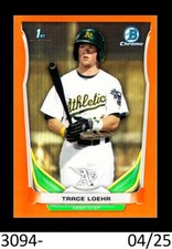 1-2014 BOWMAN CHROME DRAFT ORANGE TRACE LOEHR A'S 04/25